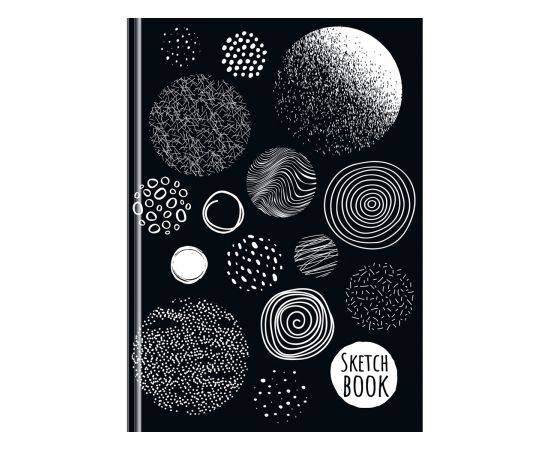Скетчбук 100л., А5 BG "Black&white", 7БЦ, матовая ламинация, 100г/м2 С5т100_лм 11291