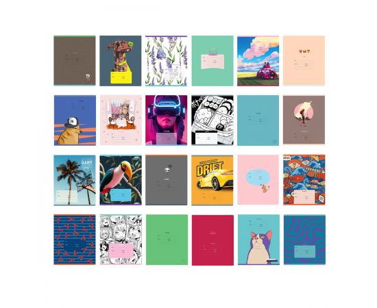 Тетрадь 24л., клетка BG "Super Mix-24", эконом Т5ск24 11735