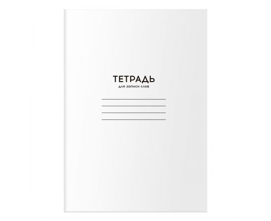 Тетрадь-словарик 24л., А6 для записи слов BG "Однотонная. Белая" ТС6ск24 12478