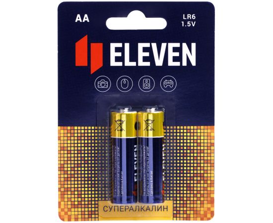 Батарейка Eleven SUPER AA (LR6) алкалиновая, BC2 301755