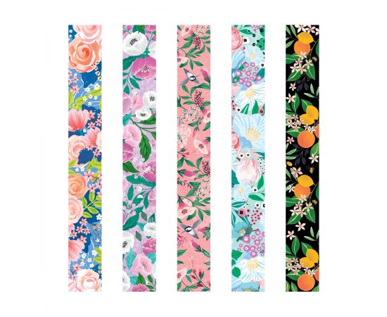 Закладка - магнит для книг, 25*195мм, ArtSpace "Flowers", блестки 339177
