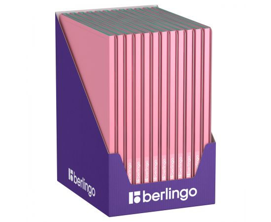 Папка с 10 вкладышами Berlingo "Haze" А4, 9мм, 600мкм, с внутр. карманом, розовая, софт-тач DB4_10923