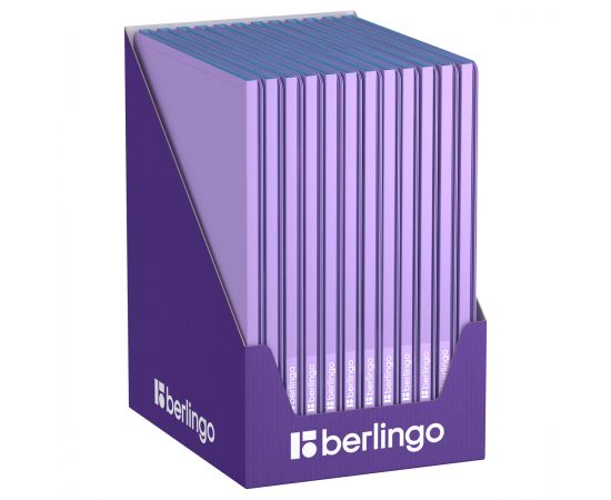 Папка с 10 вкладышами Berlingo "Haze", 9мм, 600мкм, с внутр. карманом, сиреневая, софт-тач DB4_10924