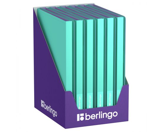 Папка с 30 вкладышами Berlingo "Haze" А4, 17мм, 600мкм, с внутр. карманом, мятная, софт-тач DB4_30922
