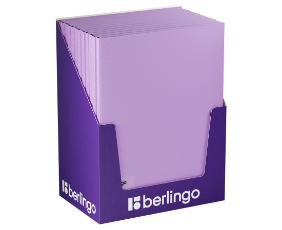 Папка на кнопке Berlingo "Instinct" А4, пластик, 600мкм, лаванда FBt_A4507