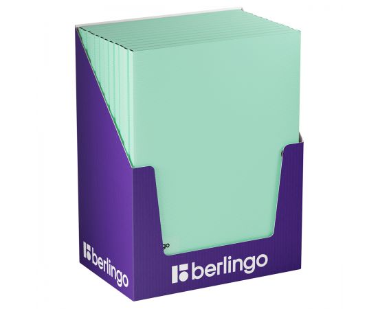 Папка на кнопке Berlingo "Instinct" А4, пластик, 600мкм, мятный FBt_A4520