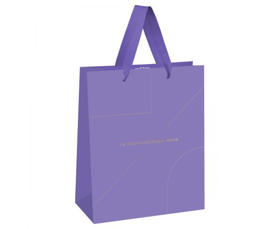 Пакет подарочный 11*14*6,5см MESHU "Monocolor. Lavender", отд. фольгой, матовая ламинация MS_51833