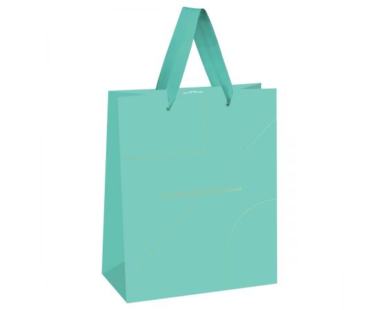 Пакет подарочный 18*23*10см MESHU "Monocolor. Tiffany", отд. фольгой, матовая ламинация MS_51855