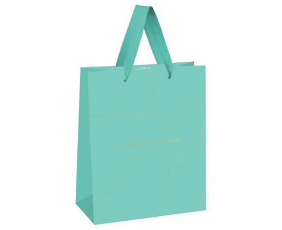 Пакет подарочный 33*42*12см MESHU "Monocolor. Tiffany", отд. фольгой, матовая ламинация MS_52029