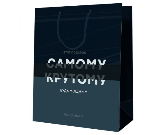 Пакет подарочный 18*23*10см MESHU "Самому крутому", ламинированный MS_52123