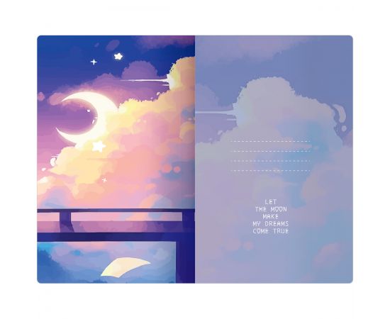 Планер недатированный, 32л., 135*210мм, на скобе MESHU "Blooming dreams", матовая ламинация, голографическая фольга MS_53286