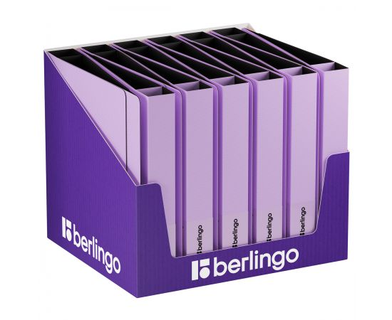 Папка на 4 кольцах Berlingo "Instinct" А5, 35мм, 700мкм, D-кольца, с внутр. карманом, лаванда RB4_A5507