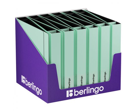 Папка на 4 кольцах Berlingo "Instinct" А5, 35мм, 700мкм, D-кольца, с внутр. карманом, мятный RB4_A5520