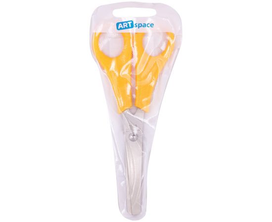 Ножницы детские ArtSpace 13см, с линейкой, ассорти, ПВХ-чехол с европодвесом S130_17452