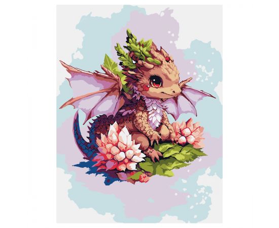 Картина по номерам на холсте ТРИ СОВЫ "Дракон", 30*40, с акриловыми красками и кистями КХ3040_53843