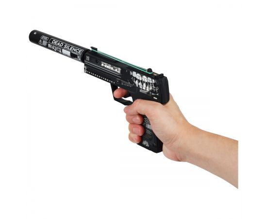 Пистолет деревянный ТРИ СОВЫ USP-S, серия легендарный, "Билет в темноту", подложка ХДФ с европодвесом, термоусадка ПД1ЮС001