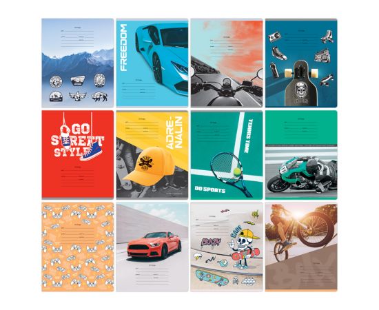 Тетрадь 24л., клетка BG "Mix-12. Мальчики", эконом Т5ск24 11734