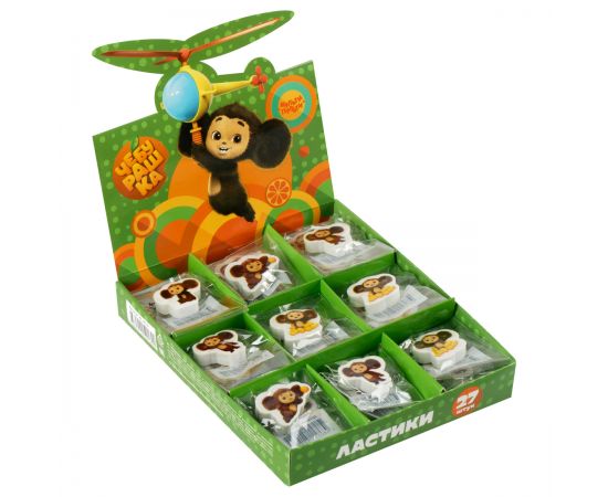 Ластик Мульти-Пульти "Чебурашка", фигурный, термопластичная резина, 40*30*13мм, ассорти ЧБ_54161