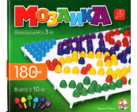 Мозаика d10/6цветов/180шт/1поле/230х200х35 00974 00974