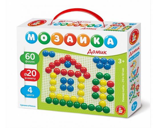 Мозаика «Домик» 60 элементов 02210 02210