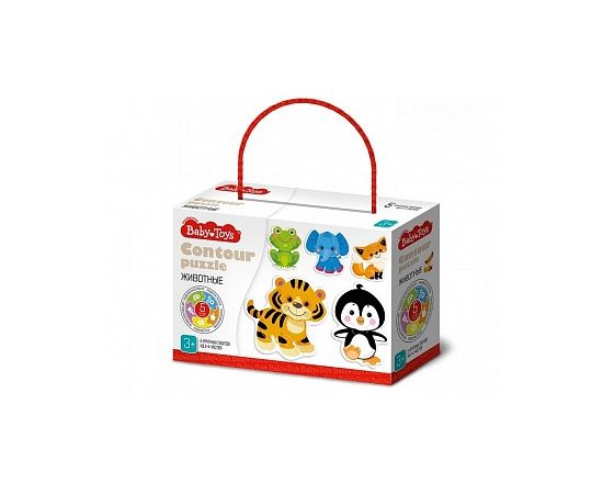 Пазлы контурные "Животные" Baby Toys 04117 04117