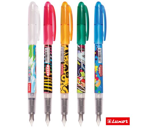 Ручка перьевая Luxor "Ink Glide", 1 картридж, корпус ассорти 8901198014829