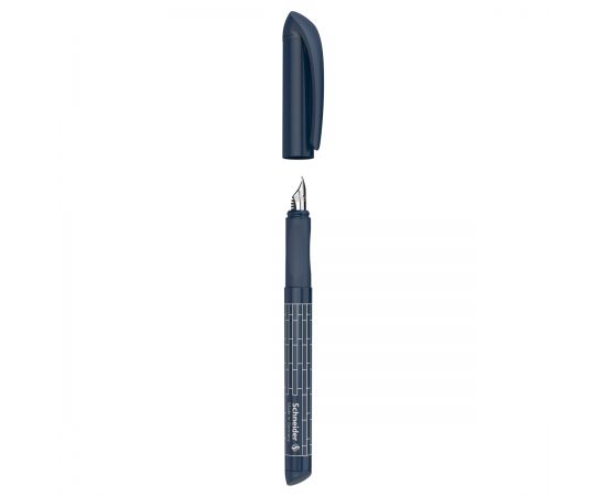 Ручка перьевая Schneider "Easy navy" синяя, 1 картридж, грип, темно-синий корпус 162058
