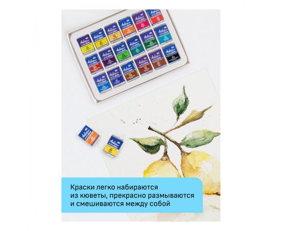 Акварель художественная Гамма "Студия", 18цв., кюветы, картон. упаковка 215003