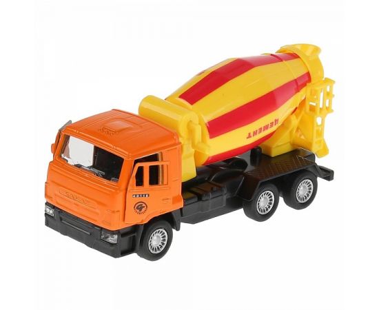 Машина металл KAMAZ БЕТОНОМЕШАЛКА 12 см, двери, подв. дет., инерц 235875 235875