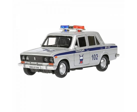 Машина металл ВАЗ-2106 ЖИГУЛИ ПОЛИЦИЯ 12 см, двери 300019 3000195