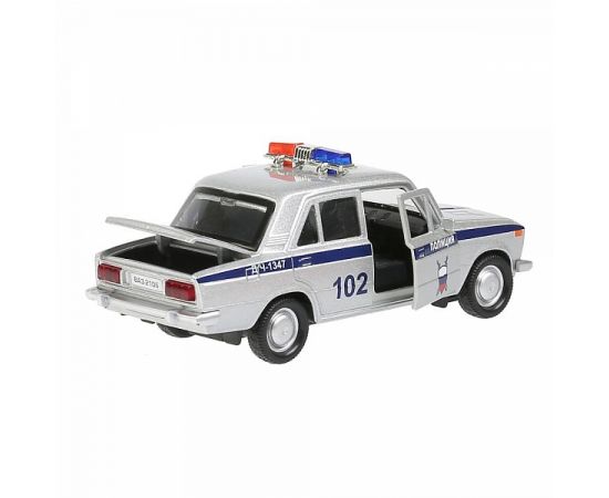 Машина металл ВАЗ-2106 ЖИГУЛИ ПОЛИЦИЯ 12 см, двери 300019 3000195