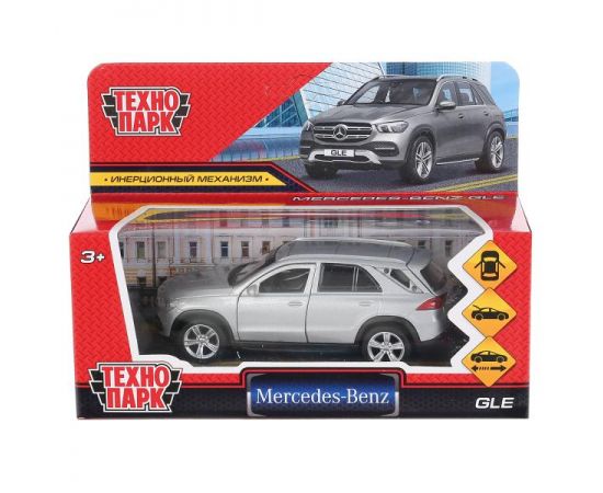 Машина металл MERCEDES-BENZ GLE 2018 12 см, двери, багаж, серебристый 303043 303043