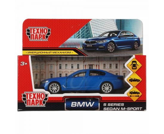 Машина металл BMW 5-ER SEDAN M-SPORT 12 см, двери, багаж, син, 319644 319644