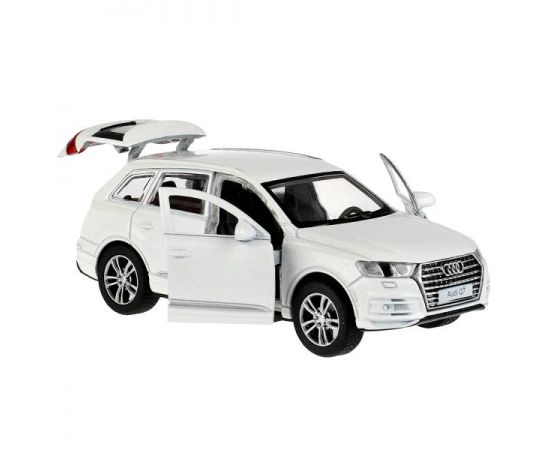 Машина металл AUDI Q7 длина 12 см, двер, багаж, инер, белый 325386 325386