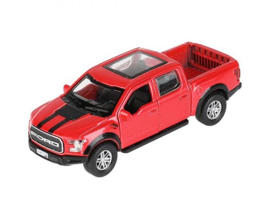 Машина металл FORD F150 RAPTOR 12 см, двери, багаж, инерц, красный 326431 326431