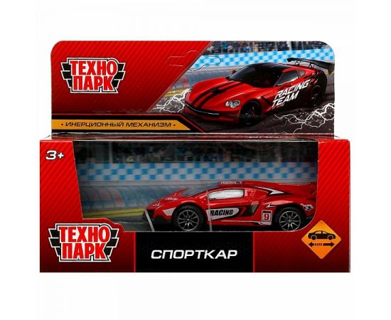 Машина металл СПОРТКАР Красный, 10 см, инерция, кор. 336116 336116