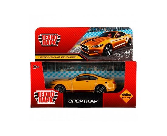 Машина металл СПОРТКАР желтый, 11 см, инерция, кор 336123 3361235