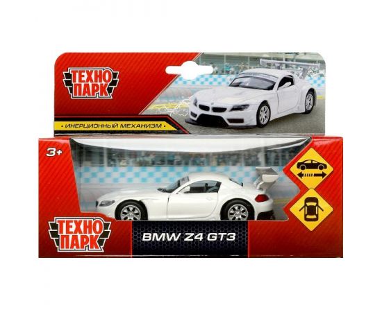 Машина металл BMW z-4 gt3, 11,3 см, двери, инерция, белый 350621 350621