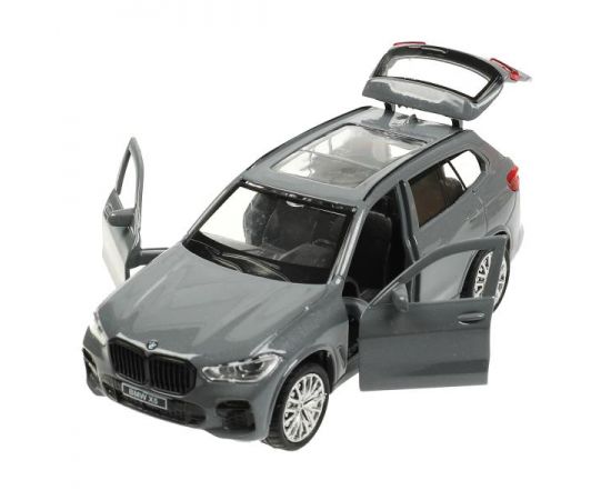 Машина металл BMW X5 M-SPORT 12 см, двери, багаж, инерц, мокрый асфальт 359073 359073