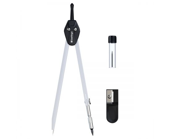 Готовальня Berlingo "Expert", 3 предмета, циркуль 135мм, пластиковый футляр DS_20303