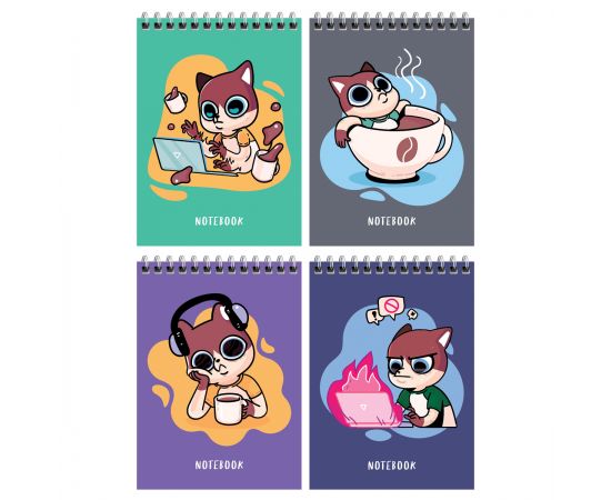 Блокнот А6 60л. на гребне MESHU "Mood", матовая ламинация, выборочный УФ-лак MS_52339