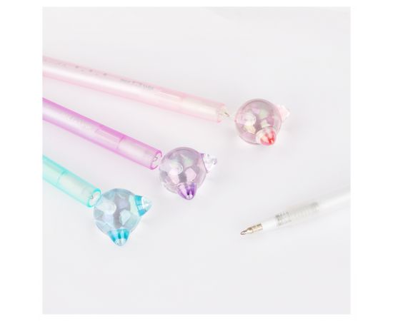 Ручка шариковая автоматическая MESHU "Cats" синяя, 0,7мм, корпус ассорти, с топпером MS_52360