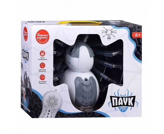 Паук радиоуправляемый, эффект дыма, световые и звуковые эффекты, цвет белый UT0072 UT0072