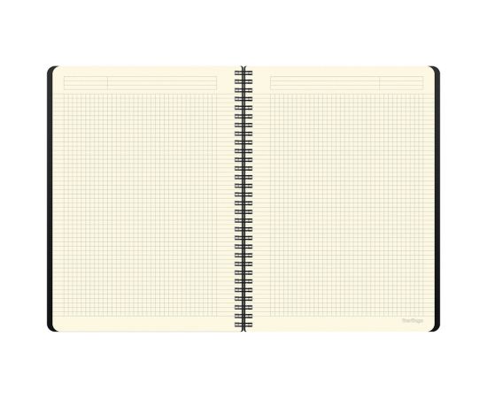 Бизнес-тетрадь А4+, 80л., Berlingo "Steel&Style", клетка, на гребне, 80г/м2, пластик. (полифом) обложка, линейка-закладка, белая WNt_A4004