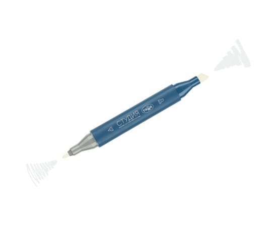 Маркер двусторонний для скетчинга Гамма "Студия", блендер, корпус трехгранный, пулевид./клиновид. наконечники 1204M0000