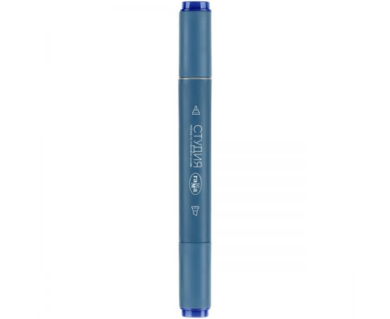 Маркер двусторонний для скетчинга Гамма "Студия", синий темный, корпус трехгранный, пулевид./клиновид. наконечники 1204M0072