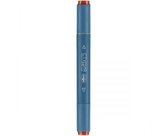 Маркер двусторонний для скетчинга Гамма "Студия", кирпичный, корпус трехгранный, пулевид./клиновид. наконечники 1204M0174