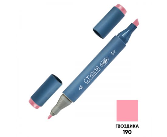 Маркер двусторонний для скетчинга Гамма "Студия", гвоздика, корпус трехгранный, пулевид./клиновид. наконечники 1204M0190