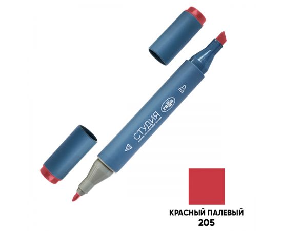 Маркер двусторонний для скетчинга Гамма "Студия", красный палевый, корпус трехгранный, пулевид./клиновид. наконечники 1204M0205