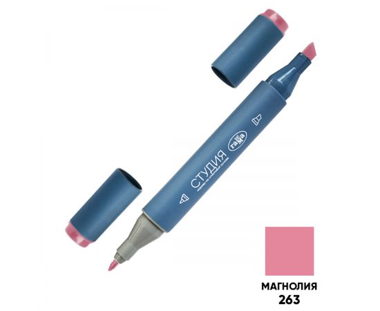 Маркер двусторонний для скетчинга Гамма "Студия", магнолия, корпус трехгранный, пулевид./клиновид. наконечники 1204M0263